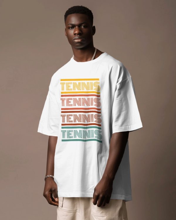 Unisex Stacked Tennis Oversized Drop Shoulder