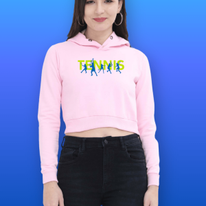 Tennis Action Crop Hoodie
