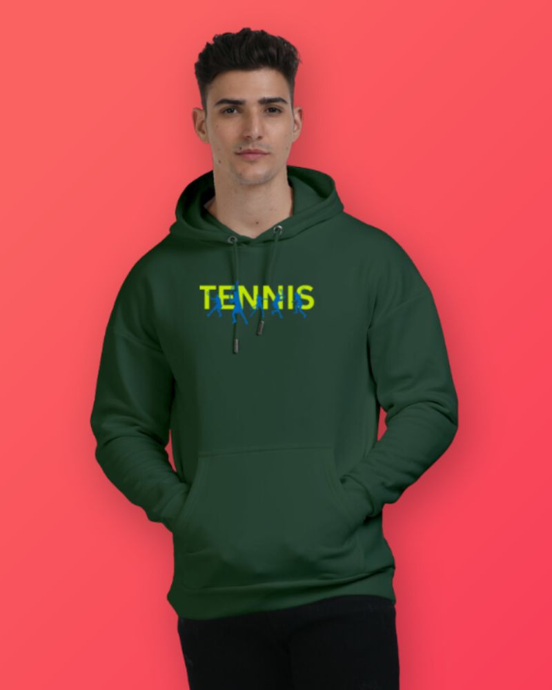 Tennis Action Oversized Hooded Sweatshirt - Image 7