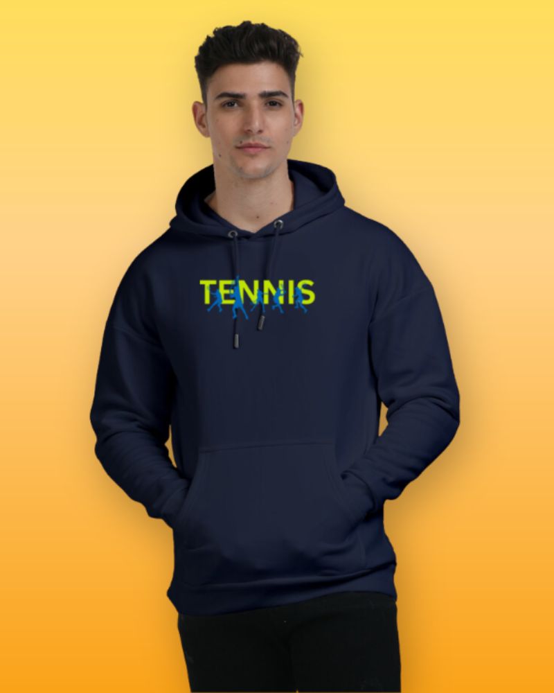 Tennis Action Oversized Hooded Sweatshirt - Image 6