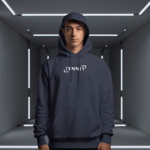 Minimalist Tennis Oversized Unisex Hooded Sweatshirt